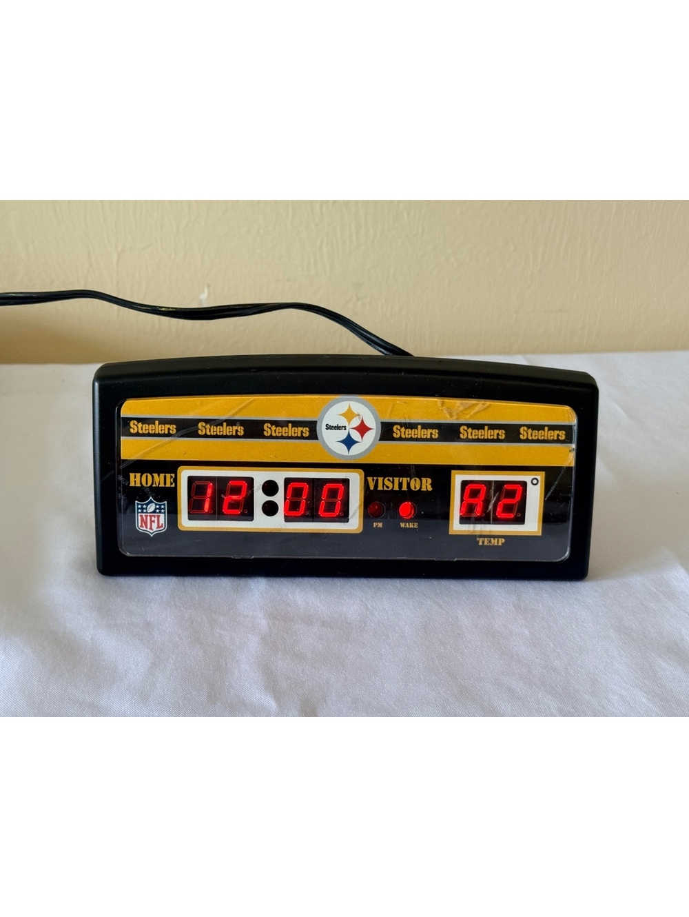 Pittsburgh Steelers NFL Digital Scoreboard Alarm Clock Temperature Parts/Repair